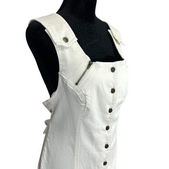 Free People Midi Dress Desert Desire Denim Minimalist Neutral Lagan Look Boho M - Picture 8 of 14